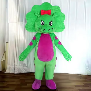 Costume de mascotte de dinosaure vert personnalisé de vente chaude taille adulte ensemble d'événement de fête de mascotte d'ami de <span class=keywords><strong>Barney</strong></span> - Product Image 4
