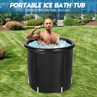 Funworldsport Baignoire gonflable isolée en PVC Bain de glace Thérapie en plongée froide Bain de glace Refroidisseur d'eau