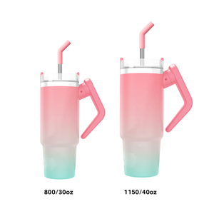 Nouvelle conception de vaisselle et d'articles ménagers : Bouteille isotherme en acier inoxydable de qualité alimentaire avec poignée, couleur dégradée - Product Image 2