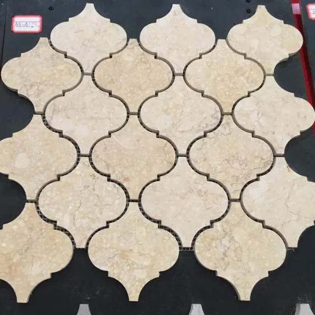 Laterne Förmigen bodenfliesen Holzmaserung Marmor Mosaik Fliesen Geschliffen neueste design calacatta arabesque laterne unregelmäßigen mosaik