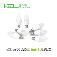 Ampoules LED 7W, type bougie, E14, 37x107mm, 630Lm, courant constant, CRI 80, OEM personnalisé pour les salles de conférence, les hôtels et les halls