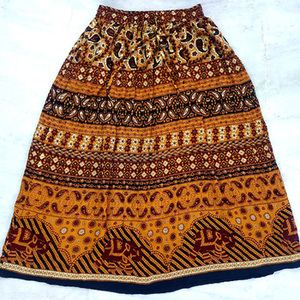 Womens Cotton Printed <b>Skirt</b> Animal Print <b>Elastic</b> Waist Drawstring Casual Wear Natural Fabric Comfortable Fit - Product Image 2