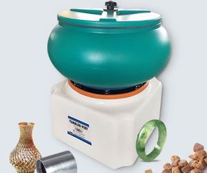 Machine à polir les bijoux en métal de 17 pouces, machine vibrante de meulage et d'éclaircissement avec réglage de la minuterie, mini machine vibrante pour bijoux en jade - Product Image 1