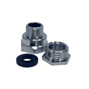 ตัวแปลงข้อต่อแบบอัด 3/8 นิ้ว ตัวผู้ เป็น 1/2 นิ้ว ตัวเมีย สำหรับเครื่องกรองน้ำ RO ใต้ซิงค์ในครัว - Product Image 1