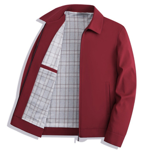Chaqueta de Negocios para Hombre YZ, Estilo Regular, <span class=keywords><strong>Primavera</strong></span>-Otoño, Resistente al Viento, Talla Grande, Tejido de Poliéster Teñido, Chaqueta Utilitaria - Product Image 3