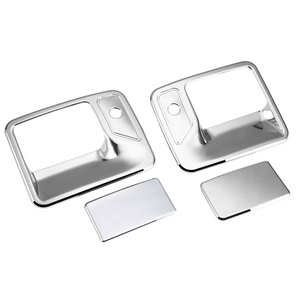 สำหรับ99-16 Ford Super Duty F250 + F350 + F450 <span class=keywords><strong>Chrome</strong></span> <span class=keywords><strong>2</strong></span>มือจับประตู W/ PSG ฝาปิดรูกุญแจ - Product Image 6