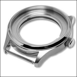 Caja de reloj personalizada de acero inoxidable 9015 de 42 mm, pulida y cepillada, resistente al agua 5 ATM, cristal de zafiro con revestimiento antirreflejos en la parte superior. - Product Image 2