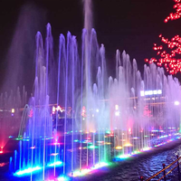 Fontaine d'eau musicale extérieure pour jardin, jets d'eau décoratifs pour lac/piscine/parc