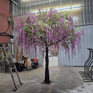 Arbre à fleurs artificiel en soie BL-FTL03, grand arbre à fleurs violettes pour décoration <span class=keywords><strong>de</strong></span> mariage, arbre à fleurs artificielles en forme <span class=keywords><strong>de</strong></span> haricot - Product Image 1