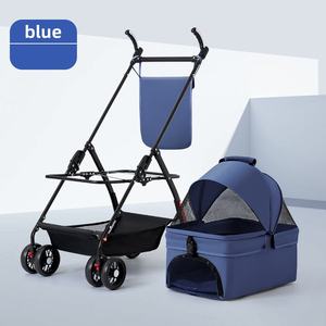 Vente chaude facile à plier doublure amovible panier de rangement <span class=keywords><strong>poussette</strong></span> pour <span class=keywords><strong>chien</strong></span> de compagnie souple pour <span class=keywords><strong>chien</strong></span> chat voyage chariot pour animaux de compagnie transporteur avec roue - Product Image 4