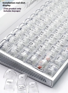 Teclas transparentes cristalinas 100% PC Material Ultra-HD Acabado brillante para teclados mecánicos Compatible con vástago <span class=keywords><strong>MX</strong></span> - Product Image 5