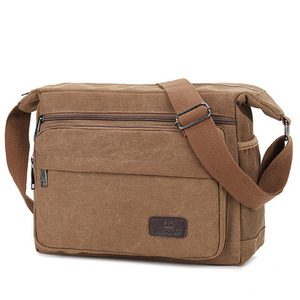 Vintage National Men's Canvas Messenger <b>Bag</b> Large Capacity Rock Striped Decoration Mini Cross Body Strap Fashionable Mixed - Product Image 6