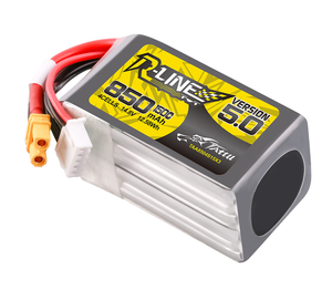 แบตเตอรี่ Tattu R-Line V5.0 150C FPV Lipo พร้อมเทคโนโลยี Al boehmite สำหรับคอปเตอร์สี่ใบพัดนักแข่งรถมืออาชีพ - Product Image 2