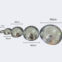 Boule miroir Disco de Noël en verre demi-rond de différentes tailles personnalisées