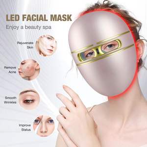 Masque facial LED de luminothérapie rouge et bleue, traitement <span class=keywords><strong>anti</strong></span>-âge et <span class=keywords><strong>anti</strong></span>-acné, <span class=keywords><strong>appareil</strong></span> de soin de la peau, masque de beauté pour la maison et le salon, pour les <span class=keywords><strong>rides</strong></span> et les rougeurs - Product Image 2