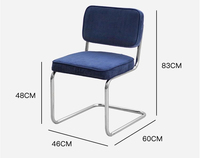 Chaise d'attente pour restaurant commercial, avec coussin en tissu, design moderne, chaise de salle à manger ou de bureau pour usage professionnel et domestique