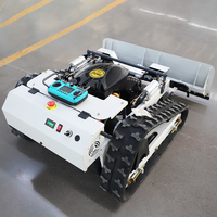 Tondeuse à gazon télécommandée à prix bas et à grande vitesse de déplacement, excellente capacité de tonte en pente, tondeuse à gazon pour terrain herbeux pour couper 500/800/1000 mm
