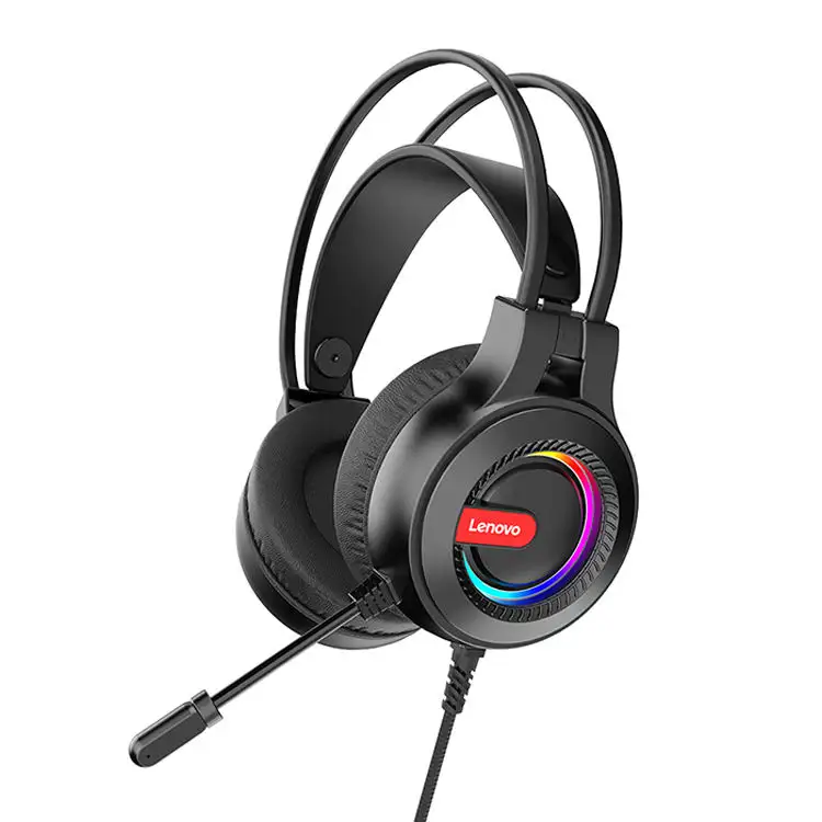 Factory price On Sale Original Lenovo G80 headset music USB 3.5mm computer wired Gaming earphones headphones With Mic Audifonos