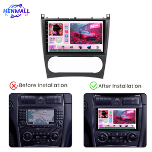 Lecteur DVD de voiture Android avec écran IPS 9 pouces 2 Din GPS WIFI Qualcomm Snapdragon pour Benz W203 C230 <span class=keywords><strong>320</strong></span> 350 <span class=keywords><strong>W209</strong></span> 2004-2007 - Product Image 4