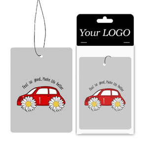 Rafraîchisseur d'air en papier de coton écologique suspendu personnalisé pour la maison, diffuseur de pomme de parfums de lavande, de citron et de Cologne pour voitures - Product Image 1