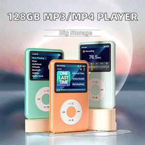 Lớn 128GB Bộ nhớ mp3mp4 Máy nghe nhạc 35 giờ Tuổi thọ pin dài thuận tiện cho thể thao du lịch FM Radio Audiobook hỗ trợ nhựa - Product Image 2