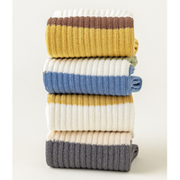 Chaussettes de sport en coton jacquard à rayures léopard pour hommes adultes, personnalisables avec logo, fourniture directe usine
