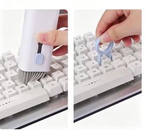 Kit de limpieza 7 en 1 para auriculares Bluetooth y teclado con cepillo de nailon, mango de plástico, herramienta de limpieza flexible y portátil para el hogar - Product Image 4