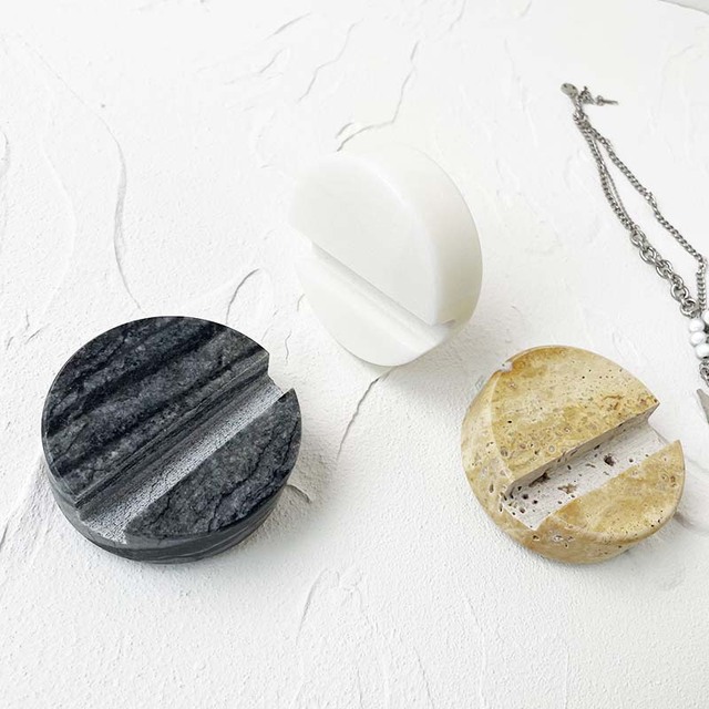 Minimalist Style Natural Marble Phone Stand, Office Desktop Tablet Stand, Lazy Phone Base