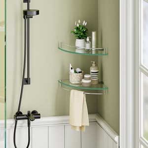 Wholesale Bathroom Wall Mounted Shelves, Floating Storage Shelf for Organizer, <strong>Corner</strong> Shelving Unit, Hanging Rack for Bathroom - Product Image 4