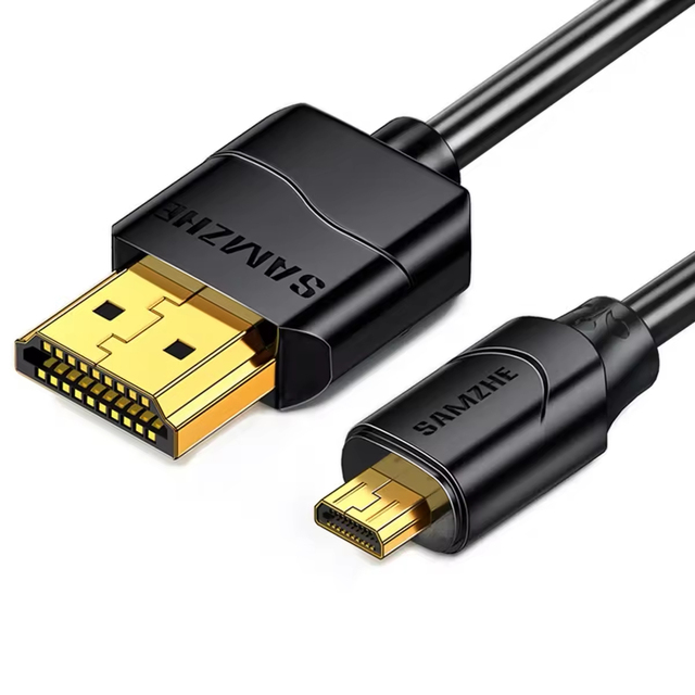 SAMZHE Black Micro for 2.0 PVC Cable 4K60Hz 1080P Conversion for HDTV Camera Laptop Monitor TV & Projector