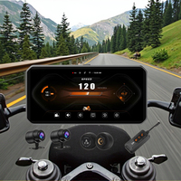 Écran Moto 6,25" Android Auto WiFi GPS Navigation Double Caméra DVR Moteur BSD TPMS Carplay Sans Fil Accessoires Motos