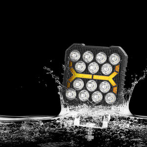 Venta al por Mayor de Nuevos Faros LED Cuadrados de 4 Pulgadas, 48W, 9-36V, 4X4, con 16 LED, para Camiones, con Cubierta Negra - Product Image 5