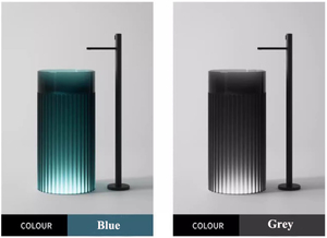 Lavabo transparente Monere superpopular con luz LED para lavabo independiente de centro comercial - Product Image 4