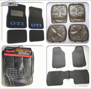 Set Completo di 4 <span class=keywords><strong>Tappetini</strong></span> Auto Personalizzati con Logo, Bordo Blu, in Velluto Premium Antiscivolo per <span class=keywords><strong>Audi</strong></span> A4/A5/Q3 - Product Image 5
