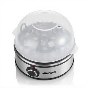 Cuiseur à œufs électrique AKANE 350W, capacité de 7 œufs, fonction d'arrêt automatique, bol en acier inoxydable <span class=keywords><strong>pour</strong></span> la préparation d'œufs à la <span class=keywords><strong>coque</strong></span>, durs ou mollets - Product Image 4