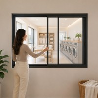 Fenêtre coulissante en alliage à une seule vitre, économique, hermétique, simple, pour appartement, avec luminosité optimale et économie d'énergie