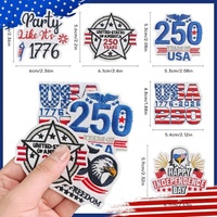 Écussons brodés personnalisés USA 250e anniversaire, drapeau américain, aigle, badges appliqués pour vestes, chapeaux, sacs à dos
