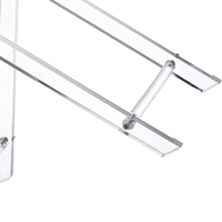 Table basse pliante moderne en acrylique écologique, transparente et portable, personnalisable, pour canapé ou table d'appoint de chevet