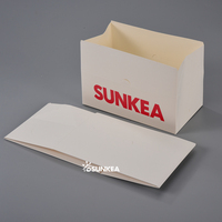 Emballage de fast-food coréen poulet frit à emporter boîte togo avec puce de hamburger en papier plié avec logo personnalisé