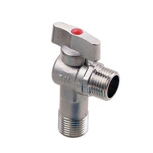 Robinet d'angle en cuivre 1/2 po à filetage mâle, commande manuelle pour raccordement de toilettes et de chauffe-eau - Product Image 3