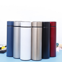 Bouteille d'eau intelligente portable en acier inoxydable personnalisée de 500 ml (17 oz) avec affichage LED de la température en temps réel pour thé bouillant