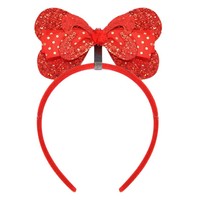 Bandeau en forme de cœur rouge pour la Saint-Valentin, accessoire pour cheveux, décoration de fête de mariage, plume, paillettes, pince à cheveux en plastique