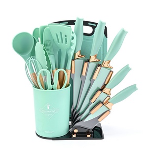 19 PCS Kitchen Useful Gadgets Cooking <b>Tools</b> Set <b>Silicone</b> Kitchen Utensils with Kitchen Knife - Product Image 1