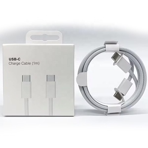 Cáp USB-C sang USB-C 1m 2m màu trắng 60W, bện, dài 3ft, sạc nhanh Type-C, dây nguồn dệt với vỏ PVC, kèm hộp - Product Image 4
