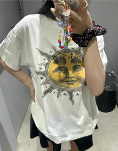 T-shirt Unisex Oversize a Maniche Corte Saint Michael in Stile Streetwear Giapponese Vintage Lavato - Product Image 1
