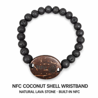 Bracelet NFC en coquille de noix de coco, pierre de jade naturelle, bracelet intelligent de contrôle d'accès RFID 13,56 MHz, bracelet RFID