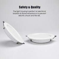 Plafonnier LED anti-éblouissement 5W 9W 12W 18W encastré en fonte SMD TRI CCT 3000K 6000K pour maison, bureau, hôtel, magasin