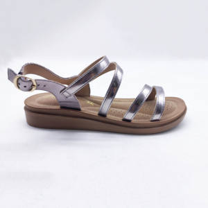 <span class=keywords><strong>Sandali</strong></span> piatti con cinturino in <span class=keywords><strong>argento</strong></span> con cinturino alla caviglia scarpe eleganti estive alla moda <span class=keywords><strong>sandali</strong></span> da donna - Product Image 4