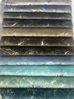 Tissu Jacquard Dobby Personnalisé de Luxe 100% Polyester avec Estampage à Chaud Doré, Tricoté, 2 Couches, Ignifuge et Imperméable, de Créateur
