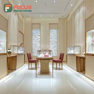 Sistema de Muebles Modernos para Joyería, Superficie Pulida, Mostrador de Exhibición Comercial para Tiendas - Product Image 5